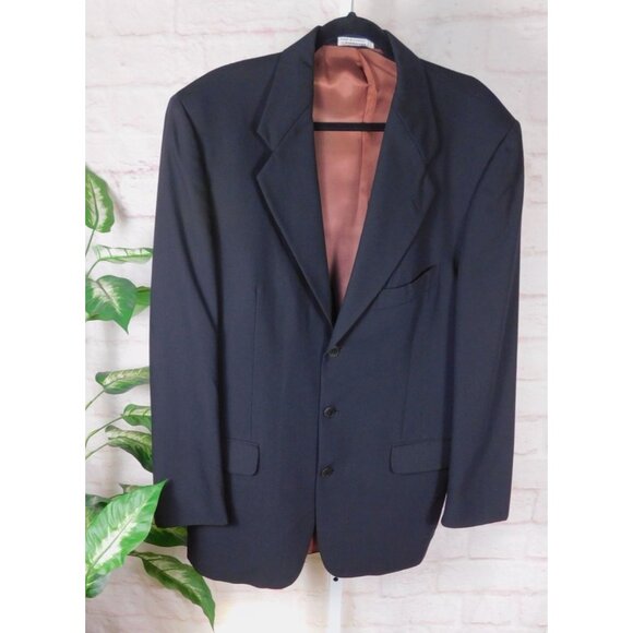 SALE Mens 42L Black Blazer Bachrach Made in Mexico - Picture 1 of 11